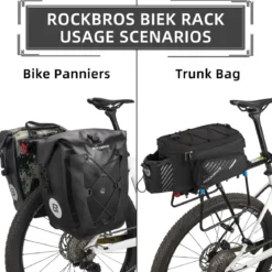 ROCKBROS Quick Release Rear Bike Rack, Aluminum Alloy Cargo Rack for Mountain Bikes