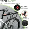 ROCKBROS Quick Release Rear Bike Cargo Rack, 55LB Capacity for 26”-29” MTB E-Bikes
