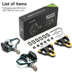 ROCKBROS Road MTB Lightweight Clipless Bicycle Pedals with Cleats Set Compatible with SPD-SL System