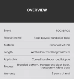 ROCKBROS Silicone PU Bicycle Handlebar Tape Soft Breathable Road Bike Tape Shock-absorption Anti-Slip Gravel Bicycle Handlebar Wrap Drop Bar Belt