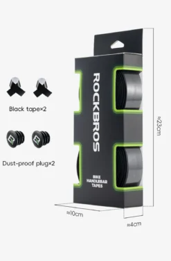 ROCKBROS Silicone PU Bicycle Handlebar Tape Soft Breathable Road Bike Tape Shock-absorption Anti-Slip Gravel Bicycle Handlebar Wrap Drop Bar Belt