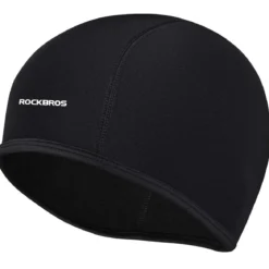 ROCKBROS Skull Cap Men's Winter Cycling Cap Windproof Warm Fleece Thermal Hat Helmet Liner Caps Black for Hiking Skiing Riding