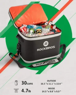 ROCKBROS Soft Cooler 30 Can Insulated Leak Proof Soft Pack