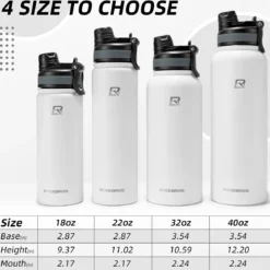 ROCKBROS Stainless Steel Insulated Water Bottle with Straw