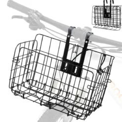 ROCKBROS Sturdy Folding Bike Basket Easy Install for Scooter, Mountain Bike Beach Cruiser