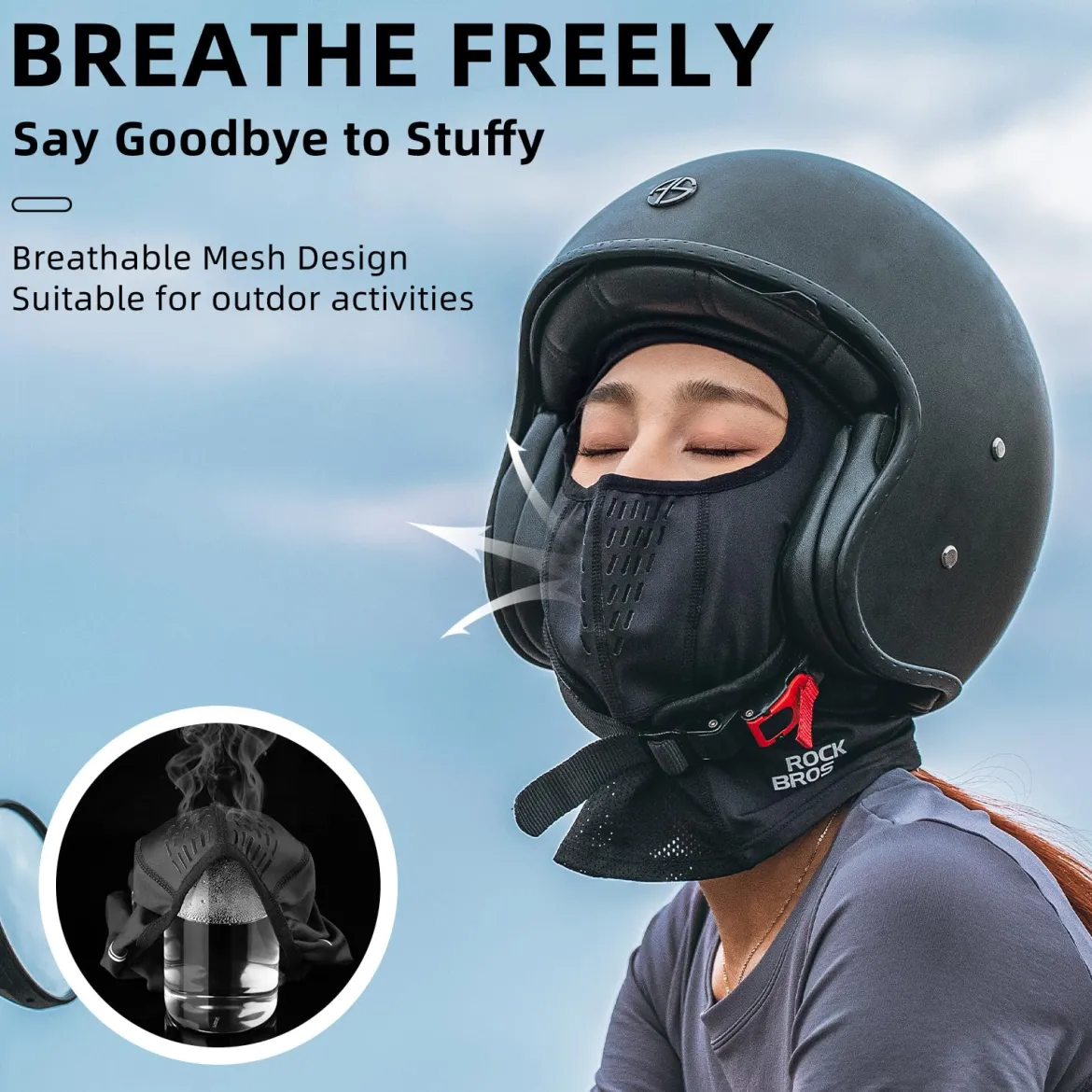ROCKBROS Summer Face Mask – Lightweight, Cooling Balaclava for Outdoor Sports