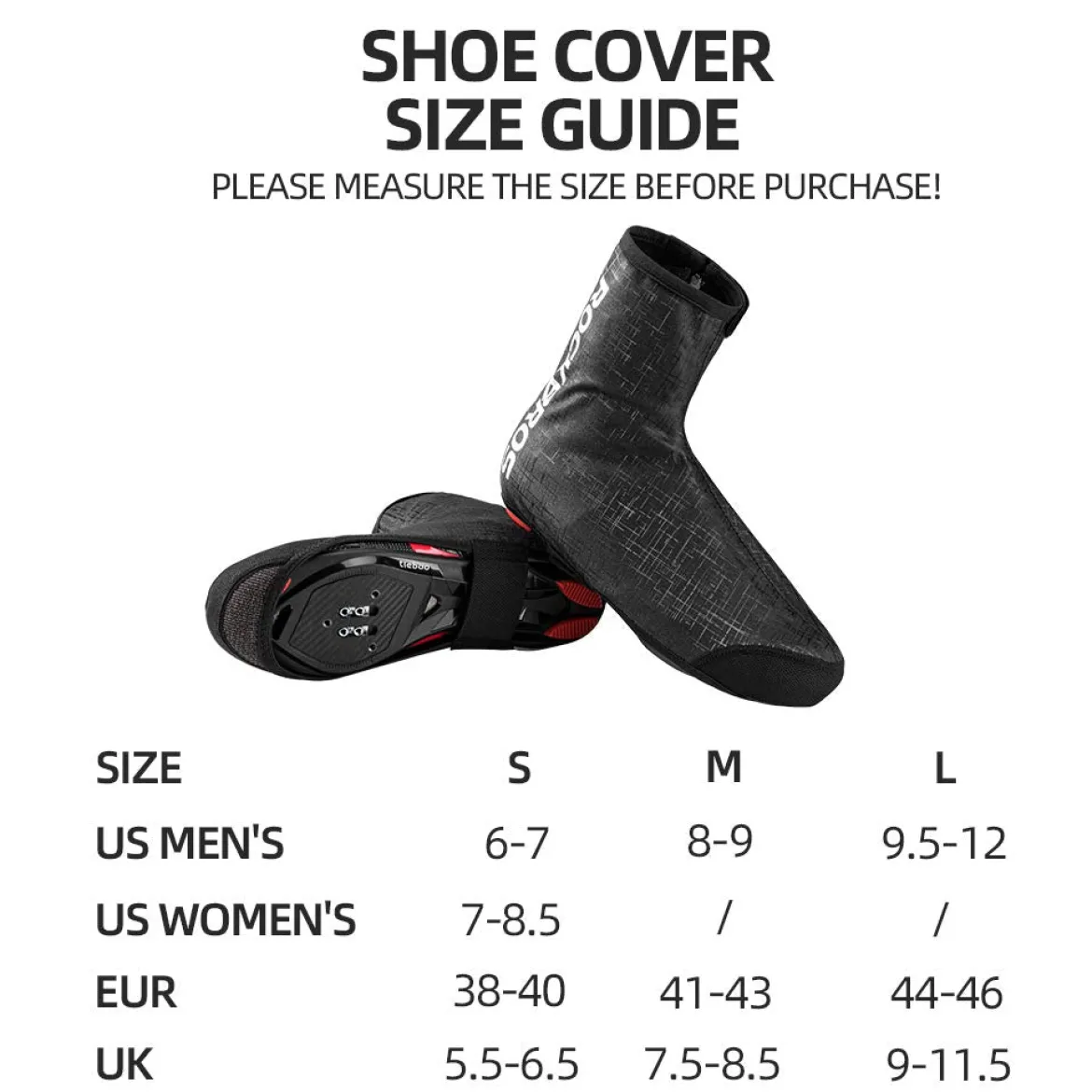 ROCKBROS Thermal Windproof Bike Shoe Covers for Mountain Road