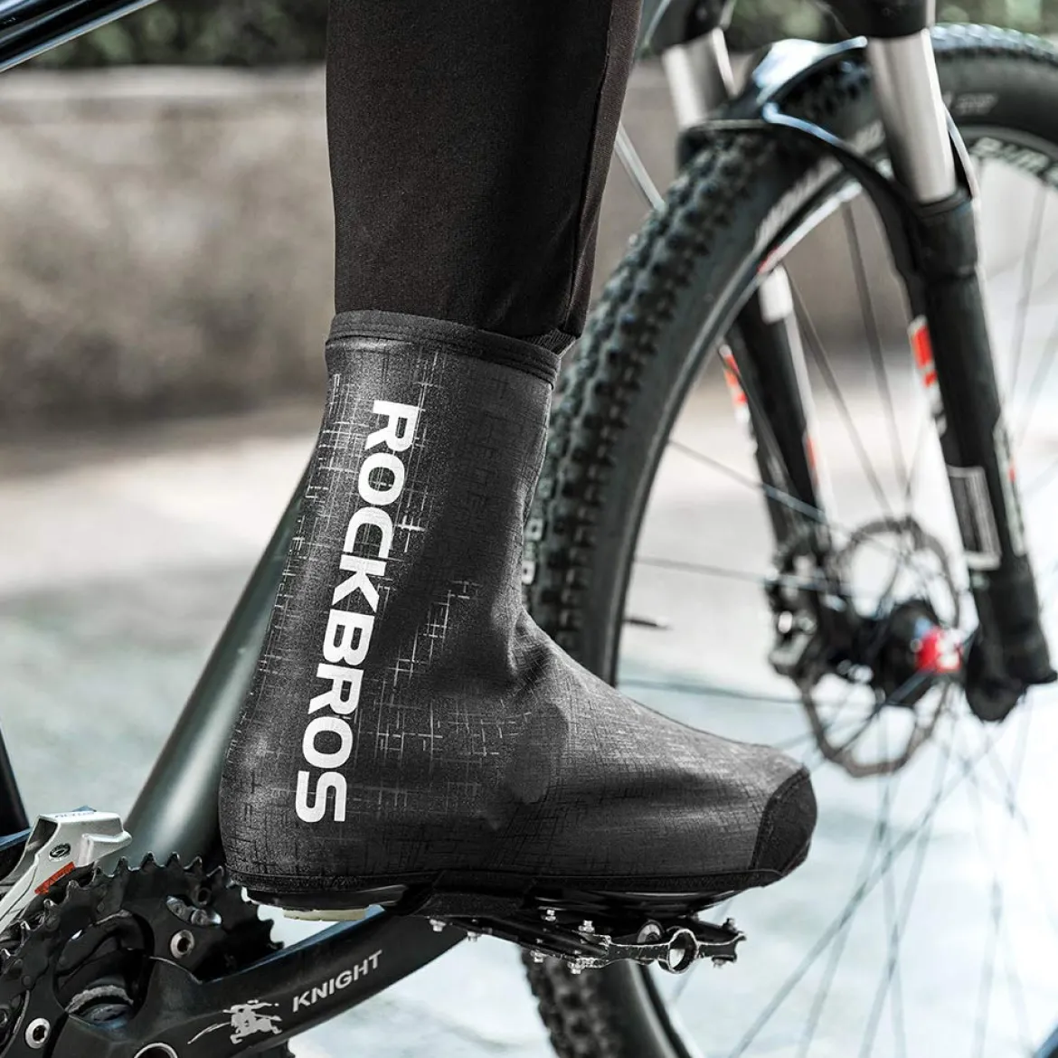 ROCKBROS Thermal Windproof Bike Shoe Covers for Mountain Road