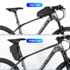 ROCKBROS Top Tube Bike Bag Bike Frame Bag Pouch Pack Cycling Accessories Fit 6.5”
