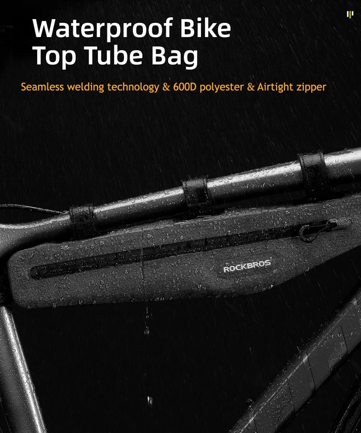 ROCKBROS Triangle Bag Waterproof Cycling Pouch 1.5 L Classified Capacity