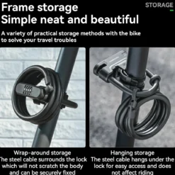 ROCKBROS U-Lock and Cable Scooter Bike Lock