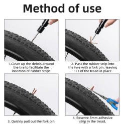ROCKBROS Vacuum Aluminum Alloy Tire Repair Tool Compact Portable