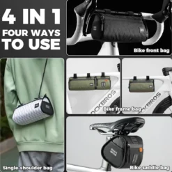 ROCKBROS Versatile 2 in 1 Bike Bag Waterproof Handlebar Bag With Shoulder Strap