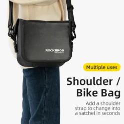 ROCKBROS Waterproof Bicycle Bag Folding Bike Front Basket Shoulder Pack Handlebar Bag