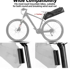 ROCKBROS Waterproof Bikepacking Saddle Bag 14L Adjustable Capacity Easy Install