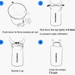 ROCKBROS Waterproof Dry Bag Heavy Durable Beach Backpack 2L 5L 10L 20L 30L Floating Dry Sack