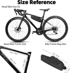 ROCKBROS Water Resistant Bike Triangle Frame Bag, Colorful Reflective 1.5L