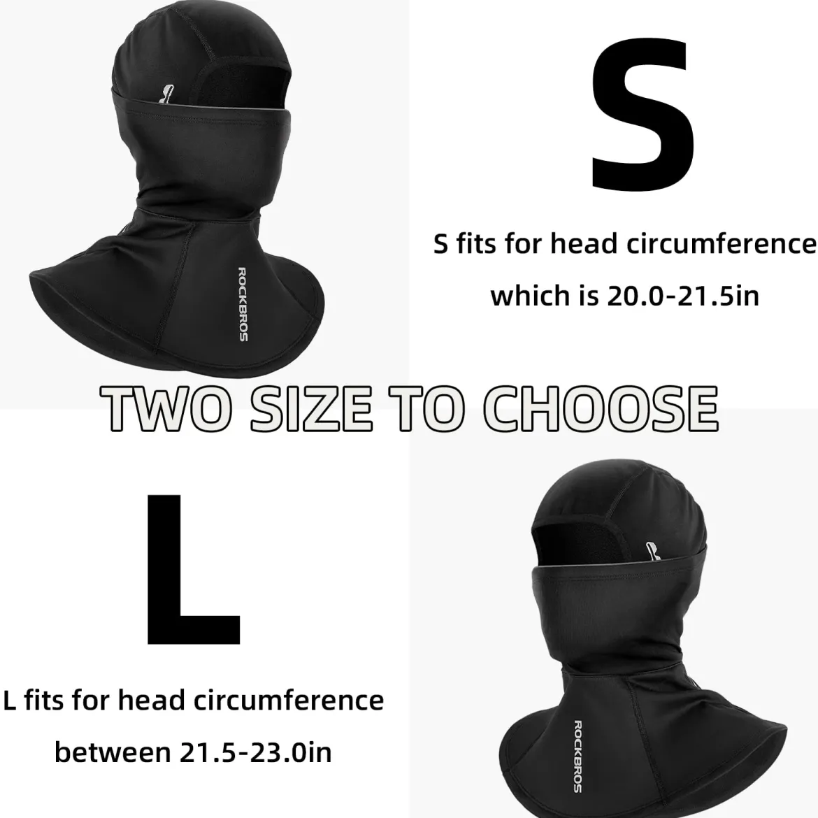 ROCKBROS Windproof Ski Mask for Men, Breathable Motorcycle Mask