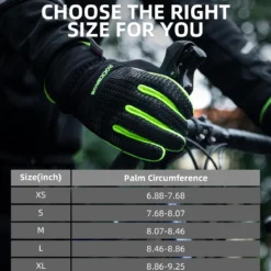 ROCKBROS Winter Cycling Gloves, Windproof Thermal Touchscreen Gloves for Men Women