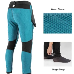 ROCKBROS Winter Cycling Pants for Men Thermal Windproof Mountain Bike Running Pants