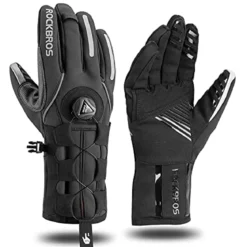 ROCKBROS Winter Gloves for Men Full Finger Touchscreen Cycling Gloves for Hiking Motorcycle