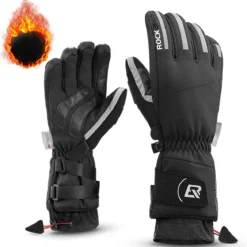 ROCKBROS Winter Ski Gloves Waterproof 3M Thinsulate Touch Screen Thermal Gloves for Men Women