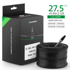 ROCKBROS 26'/27.5'X1.95/2.125 Mountain Bike Inner Tube 48mm Presta/Schrader Valve High Self Sealing Butyl Rubber