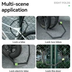 8-Section Folding Combination Bike Lock