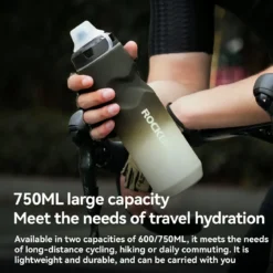 Skin-Feeling Bike Bottle with Pull-Top Lid – Lightweight Leakproof 600/750ml