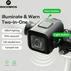 SKL01 Electric Bike Horn Front Light Horn and Light 2-in-1 450lm 2300mAh