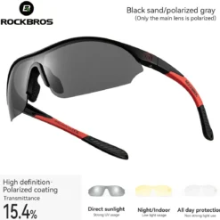 SP402 Polarized Glasses 3 Replaceable Lenses UV400