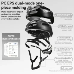Steering Remote Smart Riding Helmet with Bike Headlight and Tail Light GlowGuard