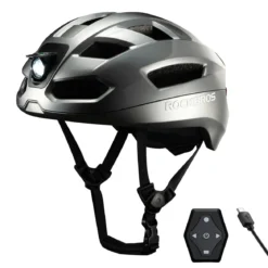 Steering Remote Smart Riding Helmet with Bike Headlight and Tail Light GlowGuard