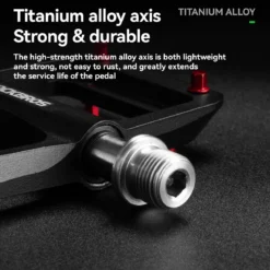 Titanium Axle & Magnesium Alloy 3-Bearing Bike Pedals
