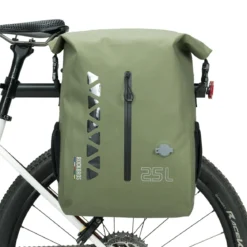 TL-153 25L Seamless 100% Waterproof Bike Panniers Rear Rack Bicycle Bag ROAD TO SKY