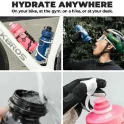 Twin Pack 600ml Cycling Water Bottles for Bike Riding