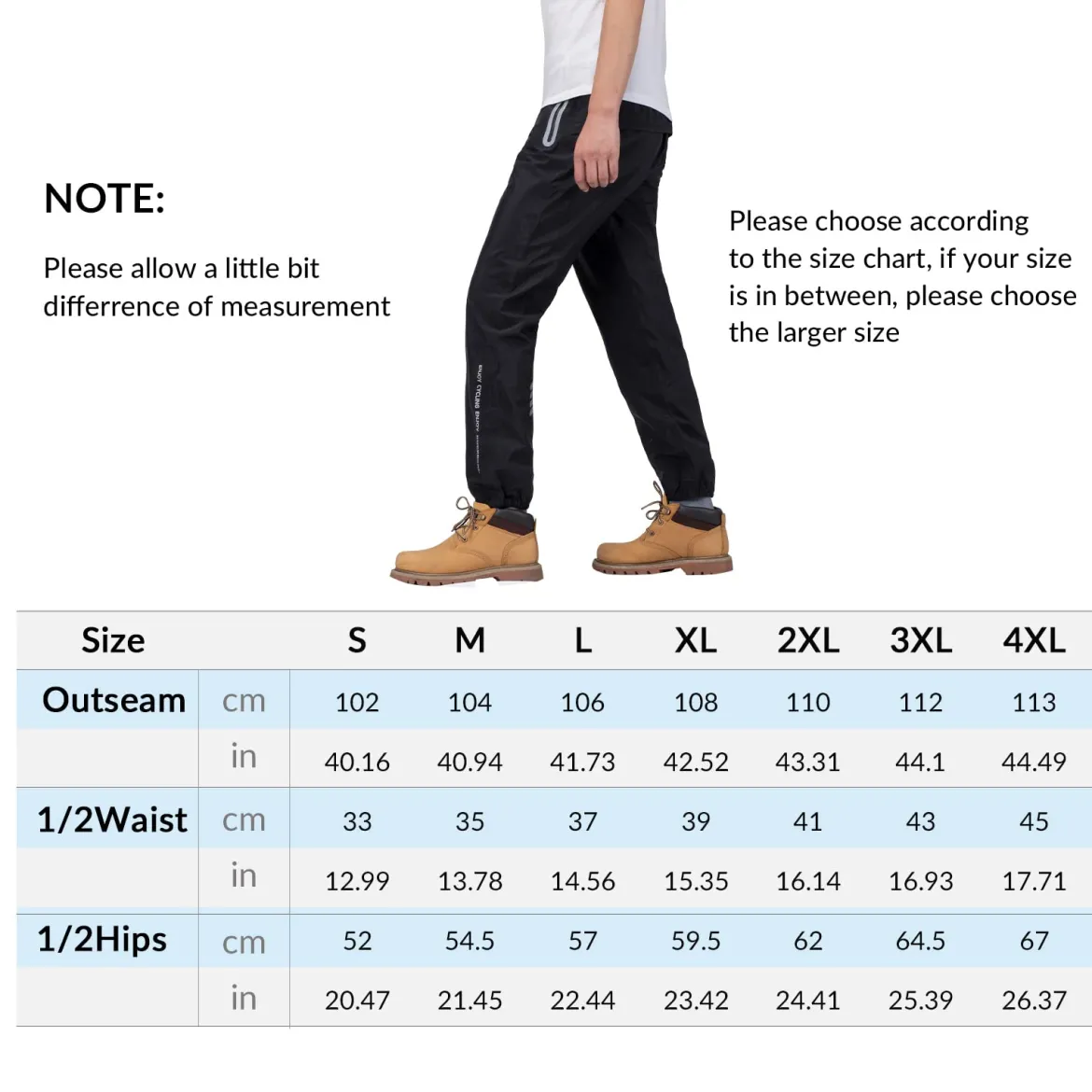 Waterproof Overtrousers for Men Women with Reflective