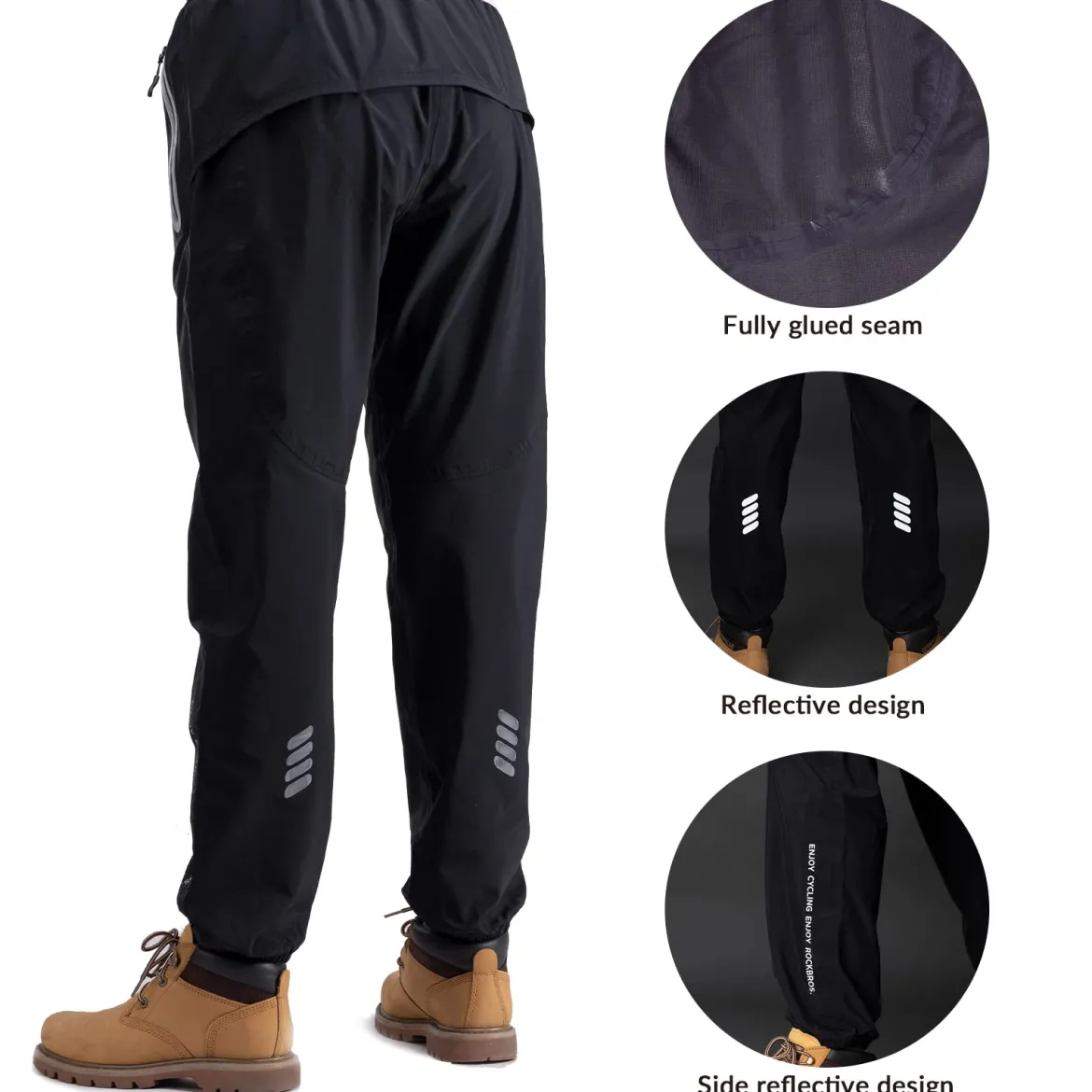 Waterproof Overtrousers for Men Women with Reflective