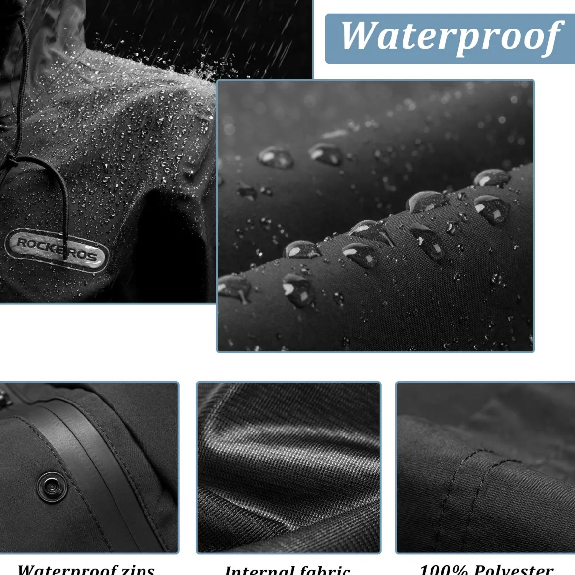 Waterproof Raincoat for Men Women with Reflective