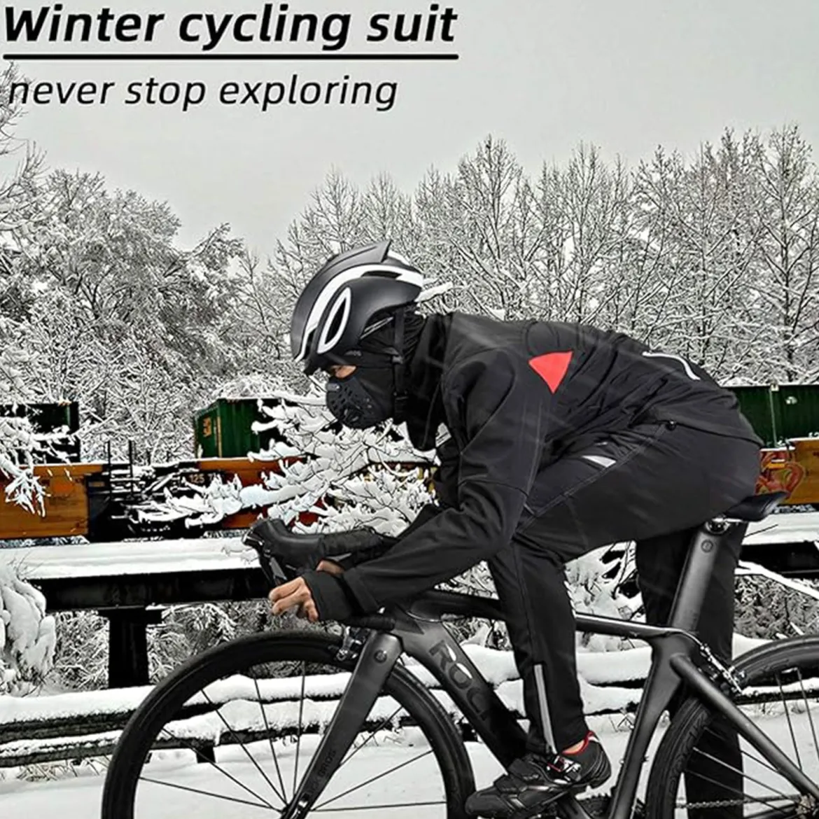 Winter Jacket & Pants Men's Windproof Cycling Suit