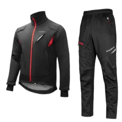 Winter Jacket & Pants Men's Windproof Cycling Suit