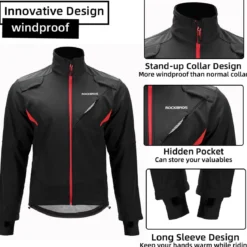 Winter Jacket & Pants Men's Windproof Cycling Suit