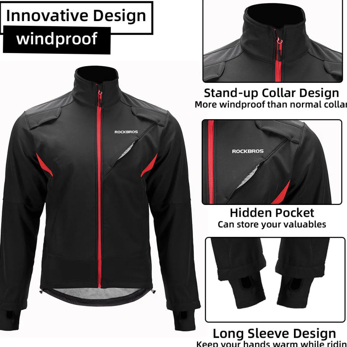 Winter Jacket & Pants Men's Windproof Cycling Suit