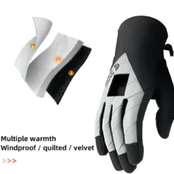 Winter Long-Finger Gloves Windproof Velvet
